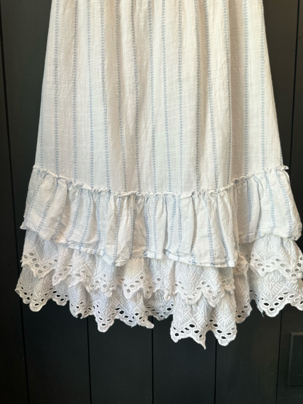 Shabby Chic White Ruffled Eyelet Sundress - Picture 7 of 13